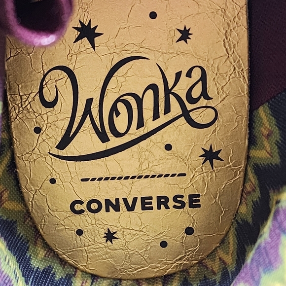 Converse x Wonka Men's Chuck Taylor All Star Bordeaux Corduroy Shoes - 13 - Picture 8 of 10